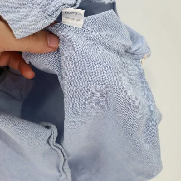 Todd Snyder Japanese Selvedge Oxford shirt men medium blue Long Sleeve Chambray